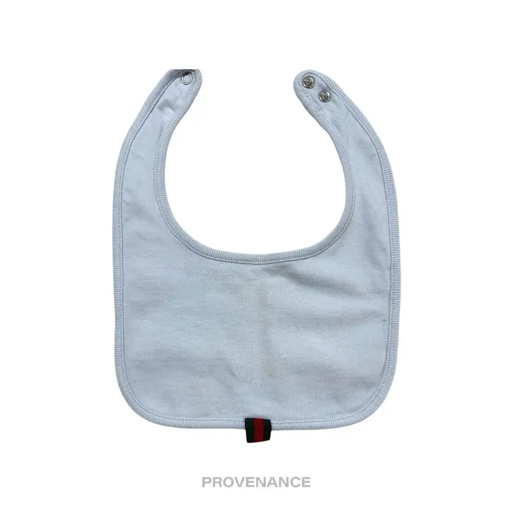 🔴 Gucci Web Baby Hat and Bib Set - Powder Baby Blue 3/6m